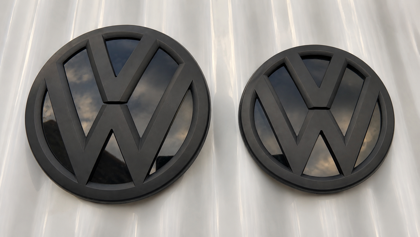 Volkswagen Caddy MK4 Front & Rear Badge Set Matt Black OEM Style Emblems 2015–2020