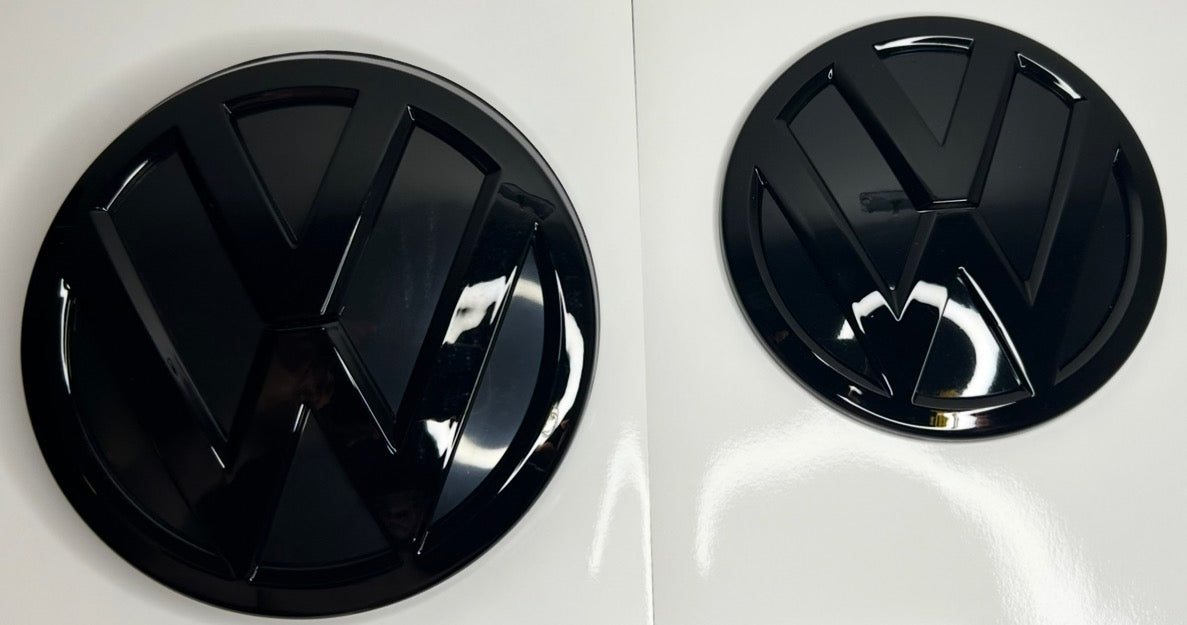 Volkswagen Caddy MK4 Gloss Black Badge Set – Front Grille & Rear Emblem