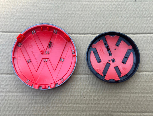 VW Golf MK7.5 Non-ACC Gloss Black & Red Front & Rear Emblems Badges