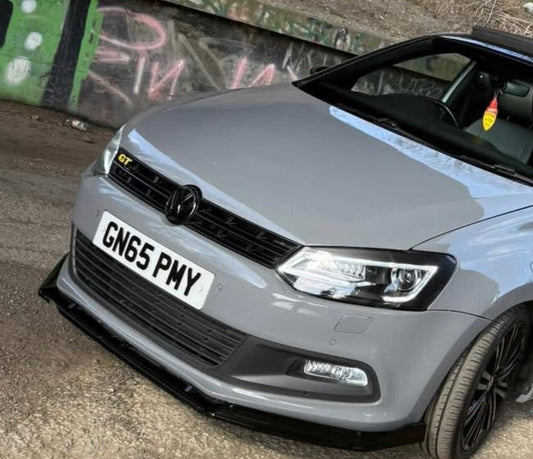 Volkswagen Polo 6R Front & Rear Badges Gloss Black Emblem Set 2009-2014