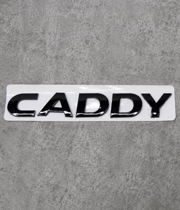 VW Caddy MK3 MK4 Gloss Black Rear Badge Emblem Tailgate Boot Badge