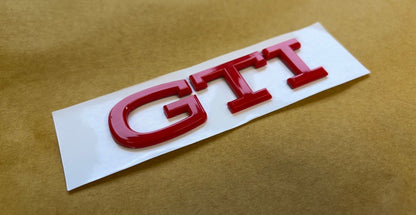 VW Polo 6C GTI Rear Badge MK8 GTI Style Gloss Red Tailgate Emblem