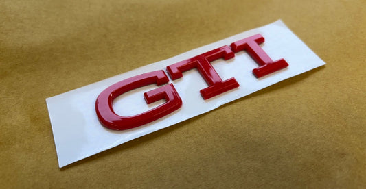 VW Polo 6C GTI Rear Badge MK8 GTI Style Gloss Red Tailgate Emblem