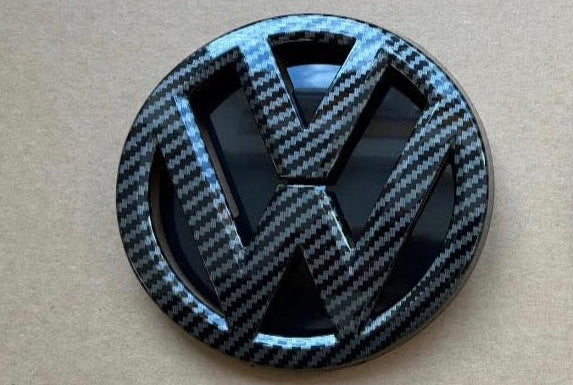VW Golf MK7 MK7.5 Carbon Fibre Style Rear Badge Emblem – Gloss Carbon Effect Boot Badge