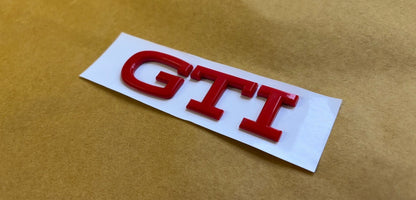 VW Polo 6C GTI Rear Badge MK8 GTI Style Gloss Red Tailgate Emblem
