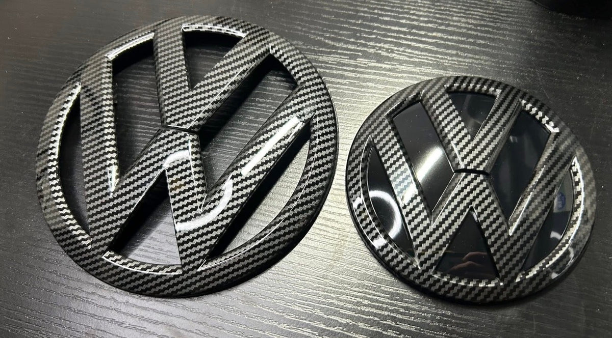 VW Transporter T6 T6.1 Carbon Style Front & Rear Badges Emblems