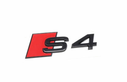 Audi S4 Gloss Black Rear Badge Emblem – Fits B5 B6 B7 B8 B8.5 B9 B9.5 (1997–2026)
