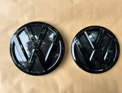 VW Golf MK7.5 Non-ACC Gloss Black Badges Front & Rear Emblems Genuine Fit