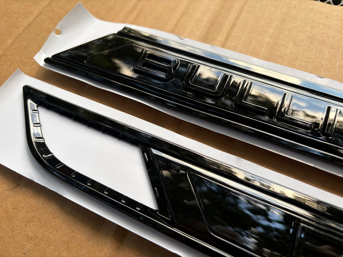 VW Transporter T6.1 Bulli Front Wing Badges Left & Right Gloss Black 2019-2024