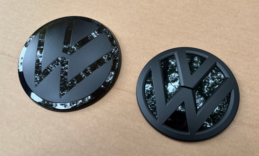 MK4 Caddy Front & Rear Badges – Gloss Black / Matt Black Rear + Smoked ACC Front Badge