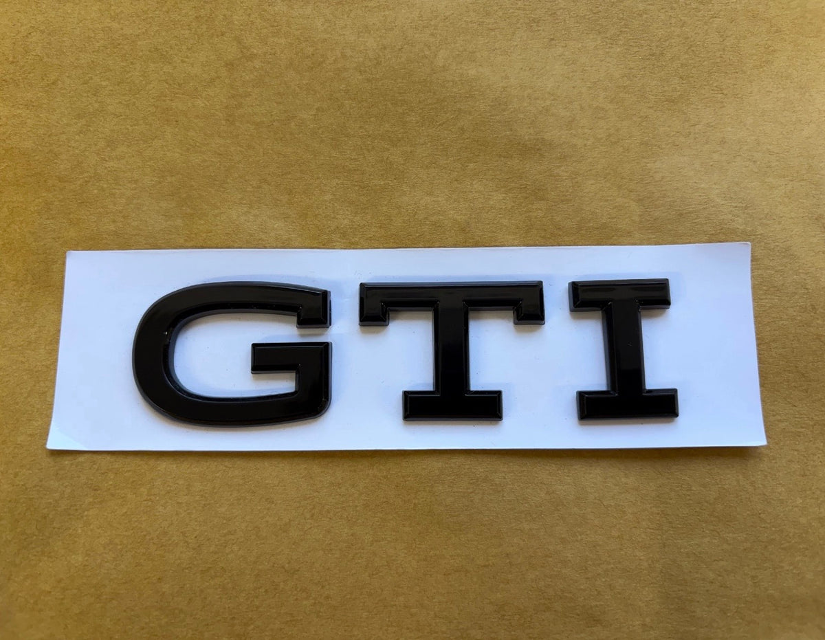 VW Golf MK8 MK8.5 GTI Rear Badge Gloss Black Emblem