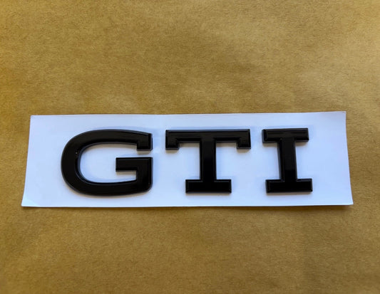 VW Golf MK8 MK8.5 GTI Rear Badge Gloss Black Emblem
