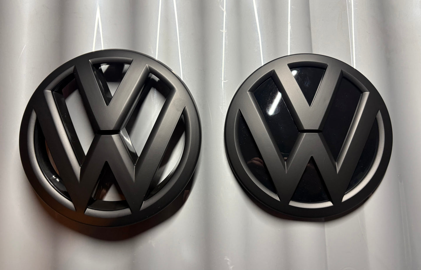 VW Caddy MK3 (2004-2015) Front & Rear Badge Set Matt Black Emblems Replacement