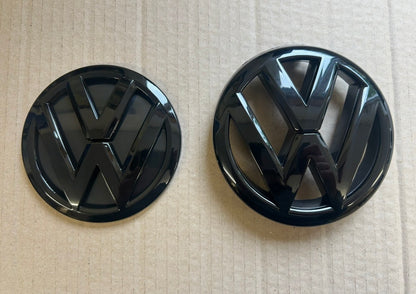 VW Golf Mk6 Gloss Black Badges Front & Rear Set GTI GTD TDI R Style NEW