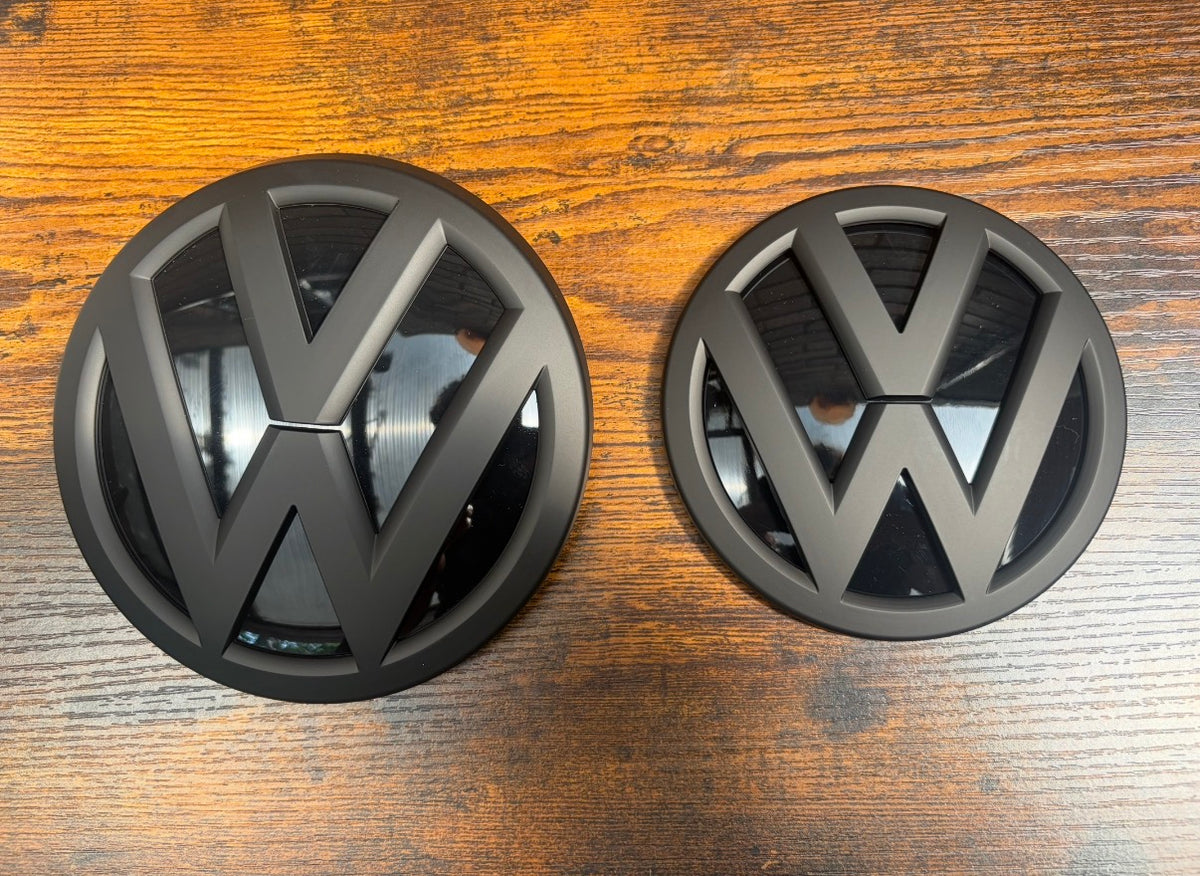 Volkswagen Caddy MK4 Front & Rear Badge Set Matt Black OEM Style Emblems 2015–2020