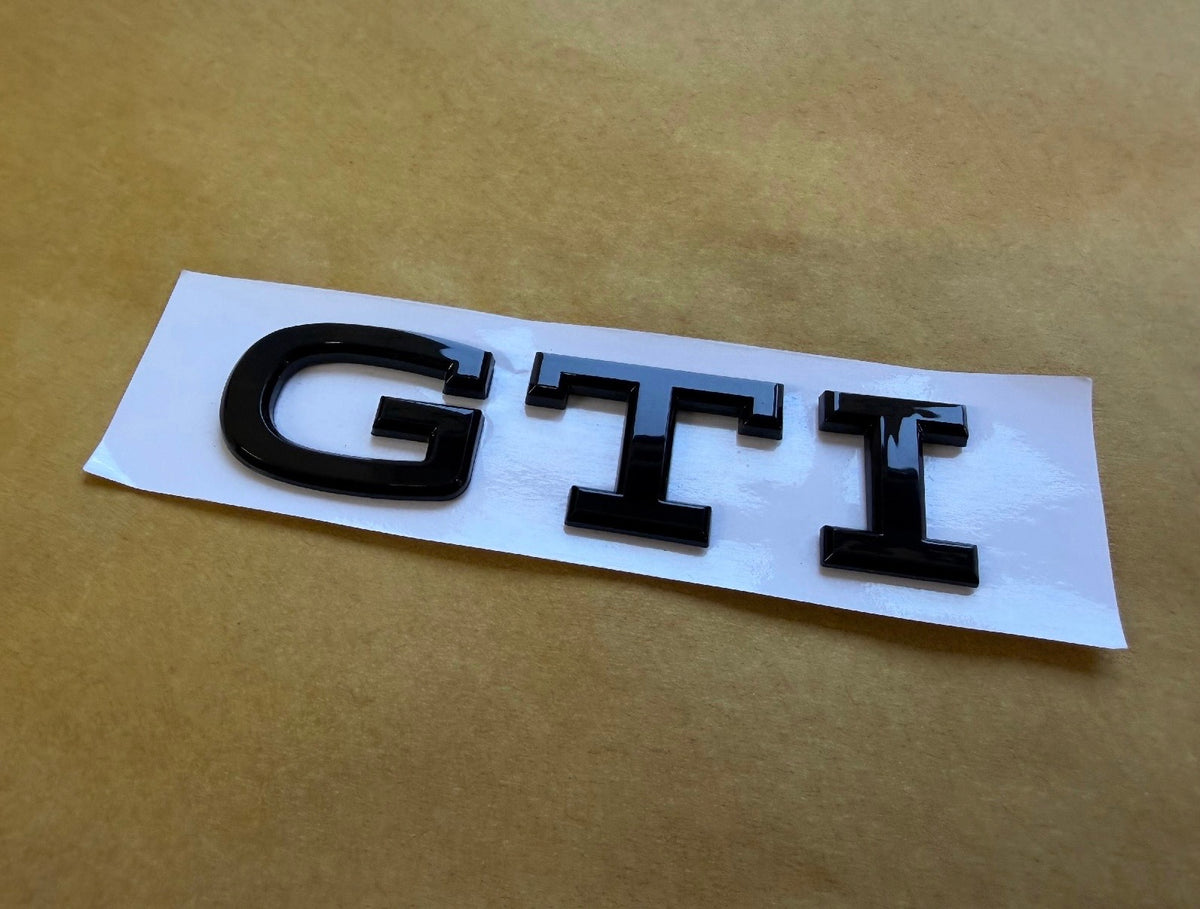 VW Golf MK8 MK8.5 GTI Rear Badge Gloss Black Emblem