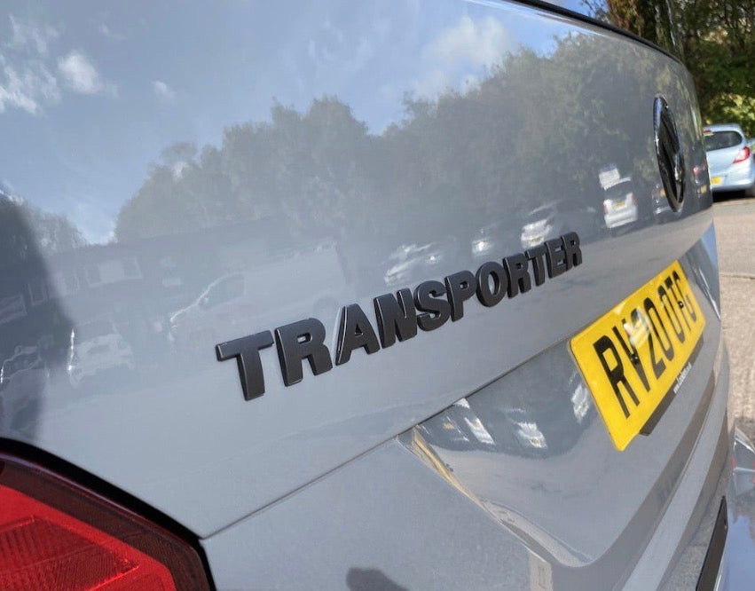 VW Transporter T5 T6 Matte Black Rear Badge – OEM Style