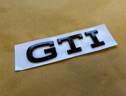 VW Golf MK8 MK8.5 GTI Rear Badge Gloss Black Emblem