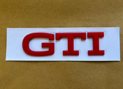 VW Polo 6C GTI Rear Badge MK8 GTI Style Gloss Red Tailgate Emblem