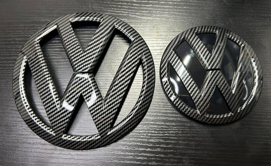 VW Transporter T6 T6.1 Carbon Style Front & Rear Badges Emblems