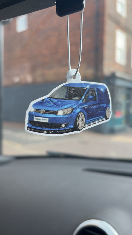 5x VW Caddy MK4 Blue Cherry Scent Van Air Fresheners | Fresh Long-Lasting Fragrance