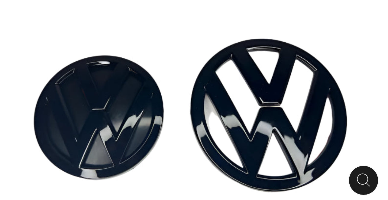 VW Scirocco Facelift (2014–2017) Badges – Gloss Black Front & Rear Emblems