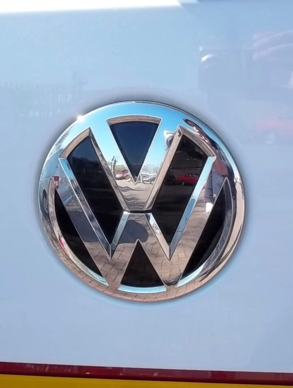 VW Caddy T5 T6 Rear Badge Chrome 130mm Gloss Emblem Mk3 Mk4 Tailgate 2004-2024