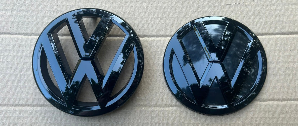 Volkswagen Caddy MK3 MK3.5 Gloss Black Badge Set – Front Grille & Rear Emblem