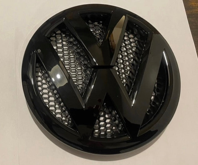 VW Transporter T5.1 Front Grille Badge Gloss Black Emblem 2009–2015