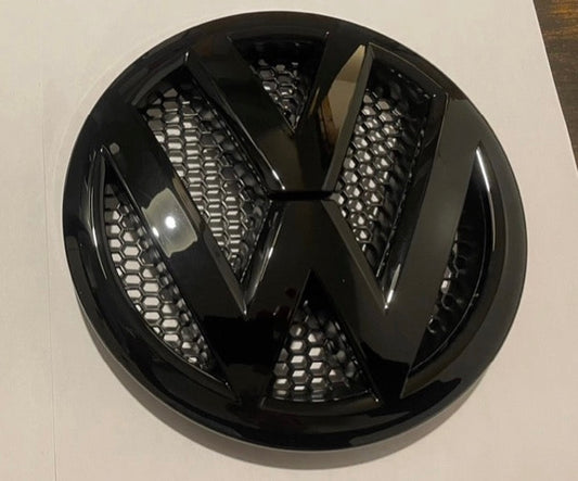 VW Transporter T5.1 Front Grille Badge Gloss Black Emblem 2009–2015