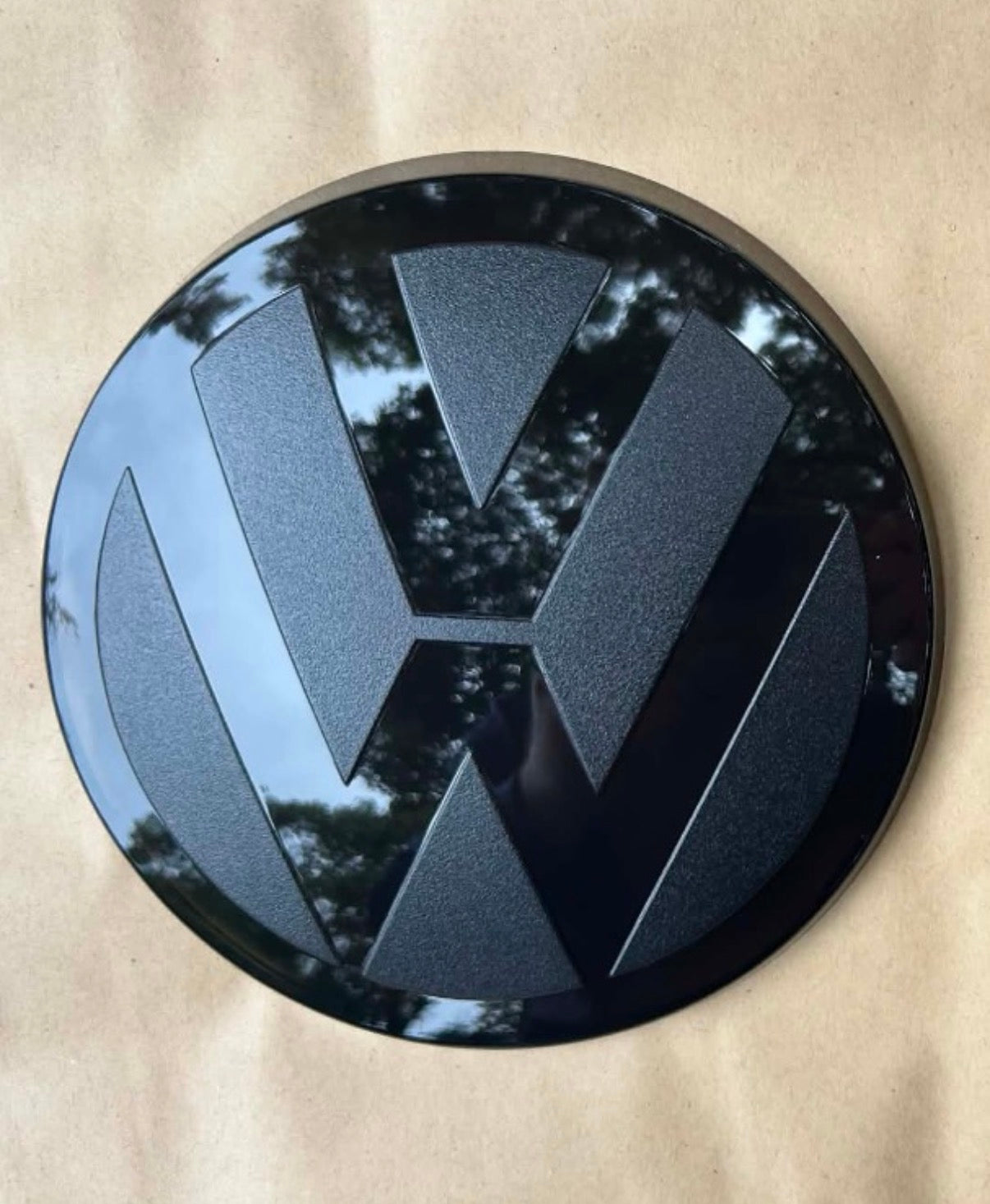 VW Golf MK7 MK7.5 Smoked Rear Badge Cover – Dark Tinted OEM Style Boot Emblem Overlay