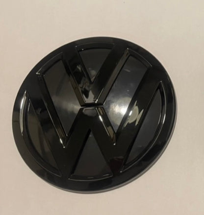 VW Caddy Mk3 Mk3.5 Rear Tailgate Badge Gloss Black 110mm Emblem 2004-2015