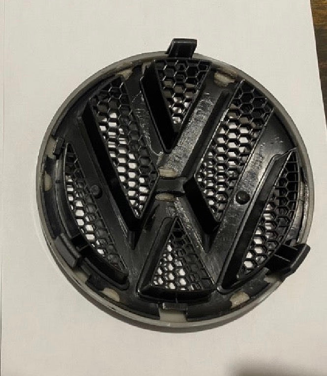 VW Transporter T5.1 Front Grille Badge Gloss Black Emblem 2009–2015