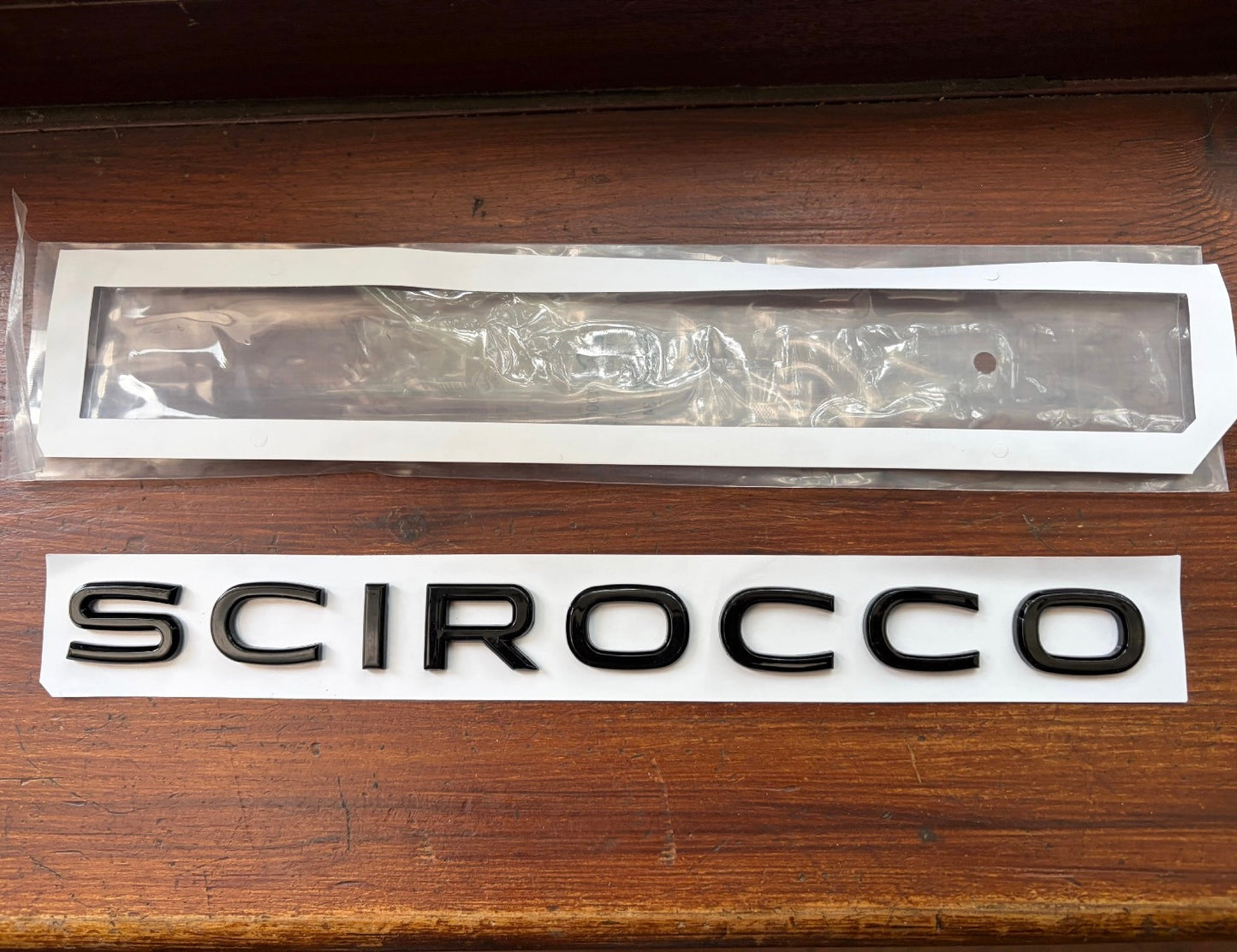VW Scirocco Rear Gloss Black Lettering Badge | Large Tailgate Text Emblem