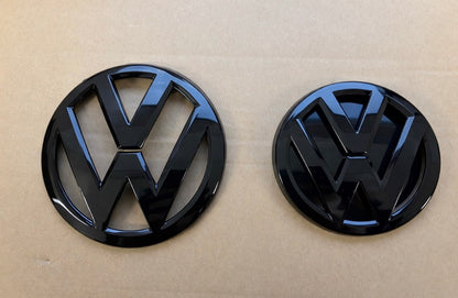 VW Golf MK7 Gloss Black Badges Front Rear VW Emblems
