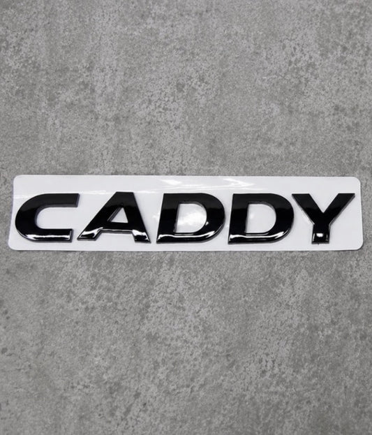 VW Caddy MK3 MK4 Gloss Black Rear Badge Emblem Tailgate Boot Badge