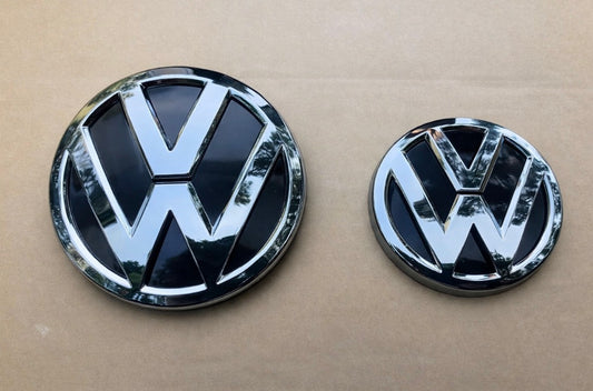 VW Golf Mk7.5 OEM Front & Rear Badges – Chrome & Black – 2017+