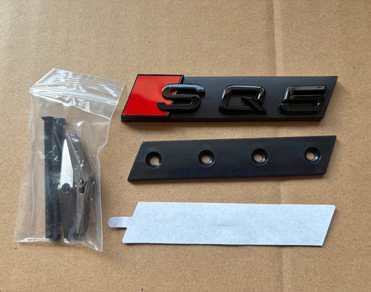 Audi SQ5 Front Gloss Black Badge & Mount For Honeycomb Grille
