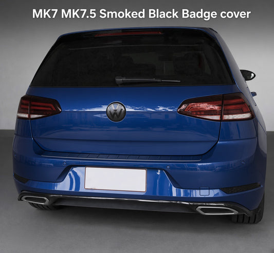 Smoked Black VW Badge Cover for Golf MK7 & MK7.5 (Rear Badge) R Line GTI R GTD