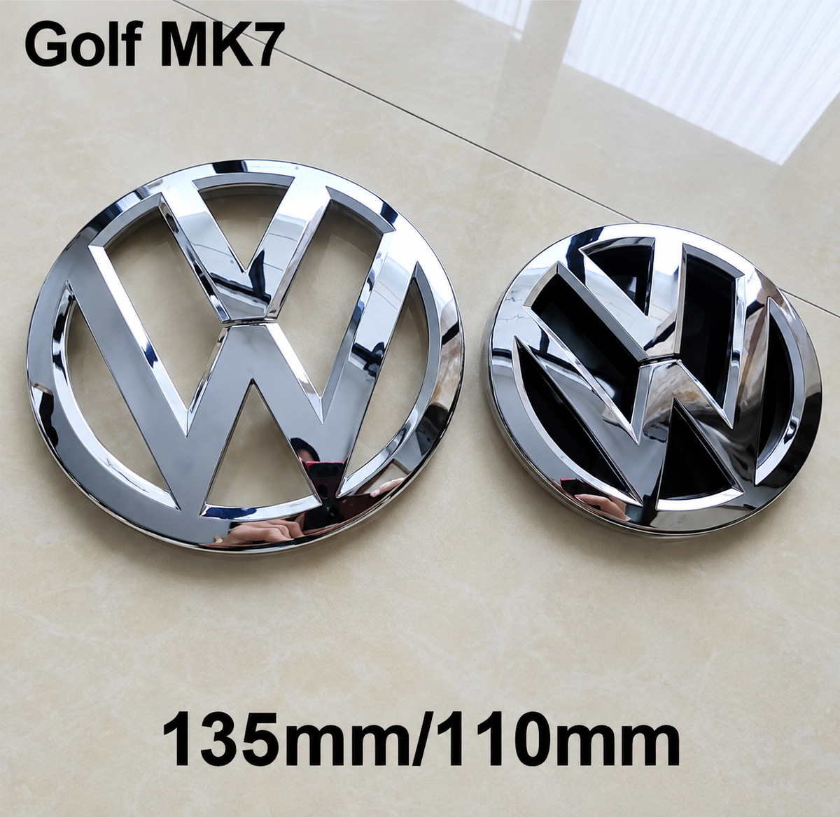 VW Golf Mk7 Front & Rear Chrome Badges Emblem Set 2013–2017
